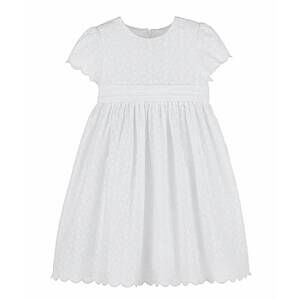 NEW MARIA CASERO girls embroidered dress in white